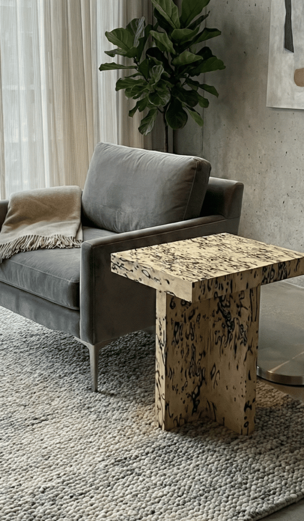 Engineered Wood Veneer Table